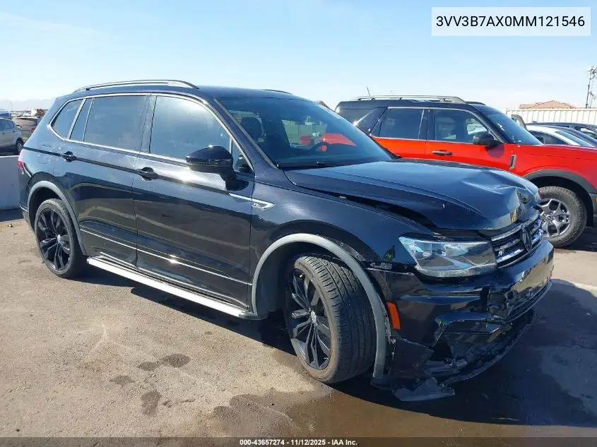 3VV3B7AX0MM121546 2021 Volkswagen Tiguan 2.0T Se/2.0T Se R-Line Black/2.0T Sel