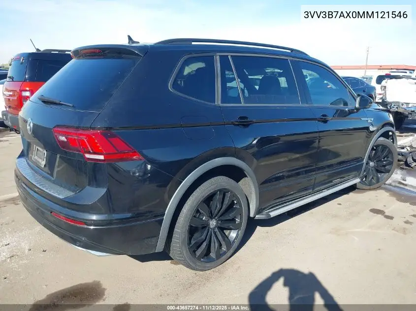 3VV3B7AX0MM121546 2021 Volkswagen Tiguan 2.0T Se/2.0T Se R-Line Black/2.0T Sel