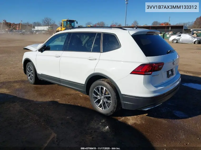 3VV1B7AX3MM133312 2021 Volkswagen Tiguan 2.0T S