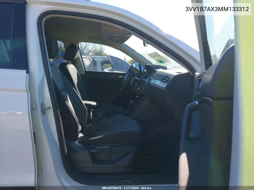 3VV1B7AX3MM133312 2021 Volkswagen Tiguan 2.0T S