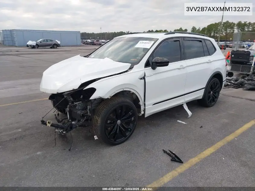 3VV2B7AXXMM132372 2021 Volkswagen Tiguan 2.0T Se/2.0T Se R-Line Black/2.0T Sel
