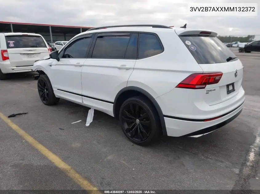 3VV2B7AXXMM132372 2021 Volkswagen Tiguan 2.0T Se/2.0T Se R-Line Black/2.0T Sel