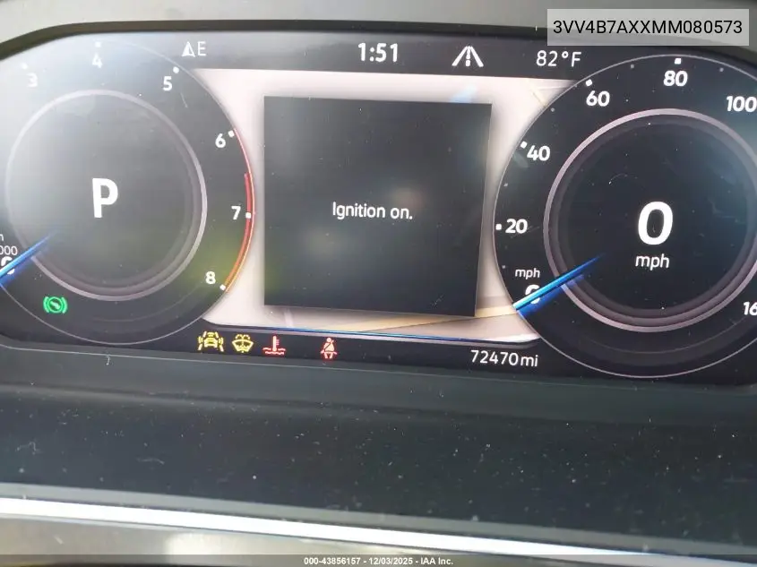 3VV4B7AXXMM080573 2021 Volkswagen Tiguan 2.0T Sel Premium R-Line
