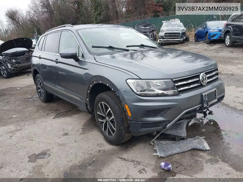 3VV3B7AX2MM030925 2021 Volkswagen Tiguan 2.0T Se/2.0T Se R-Line Black/2.0T Sel