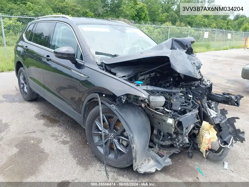 3VV3B7AX6NM034204 2022 Volkswagen Tiguan 2.0T Se