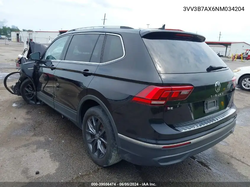 3VV3B7AX6NM034204 2022 Volkswagen Tiguan 2.0T Se