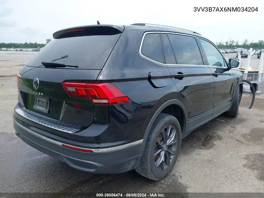3VV3B7AX6NM034204 2022 Volkswagen Tiguan 2.0T Se