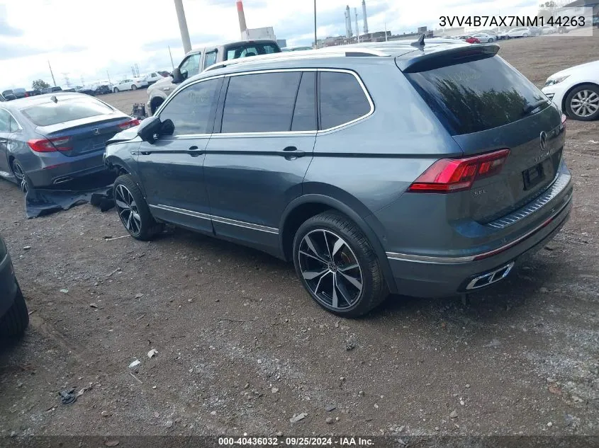 3VV4B7AX7NM144263 2022 Volkswagen Tiguan 2.0T Sel R-Line