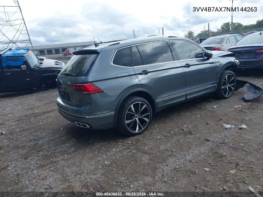 3VV4B7AX7NM144263 2022 Volkswagen Tiguan 2.0T Sel R-Line