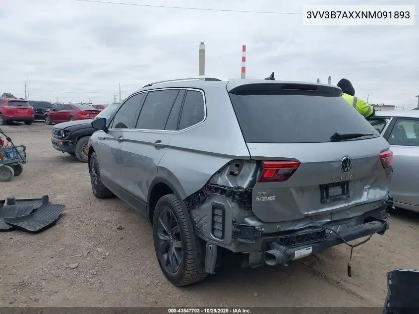 3VV3B7AXXNM091893 2022 Volkswagen Tiguan 2.0T Se