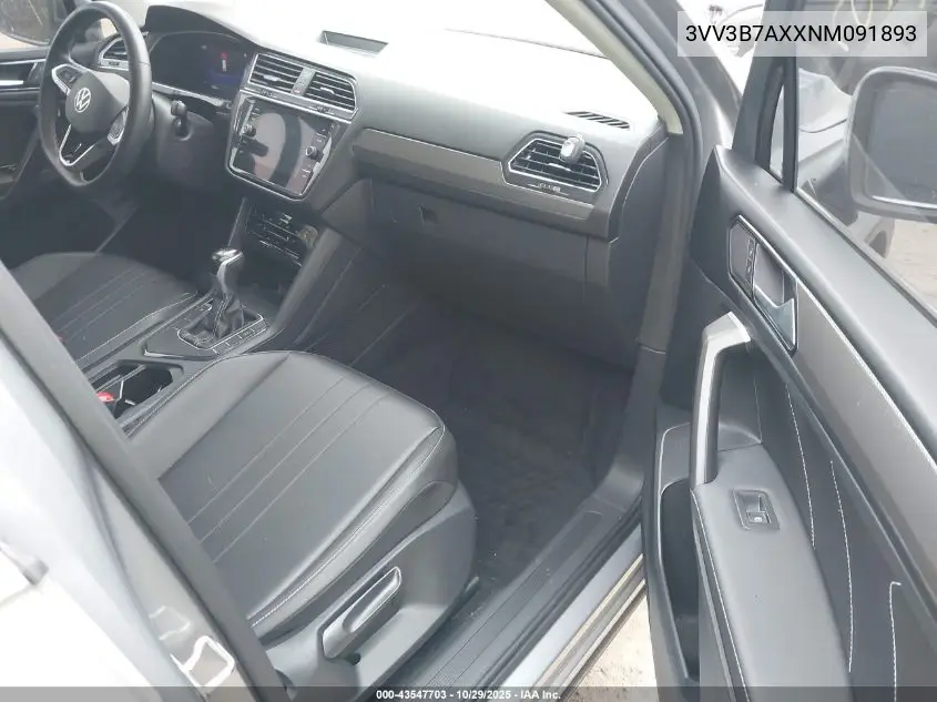 3VV3B7AXXNM091893 2022 Volkswagen Tiguan 2.0T Se