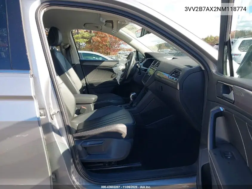 3VV2B7AX2NM118774 2022 Volkswagen Tiguan 2.0T Se