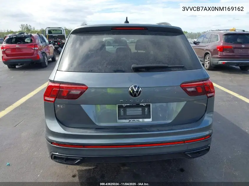 3VVCB7AX0NM169162 2022 Volkswagen Tiguan 2.0T Se R-Line Black