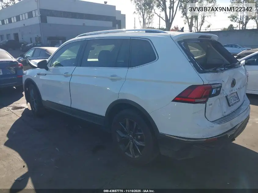 3VV3B7AX9NM122342 2022 Volkswagen Tiguan 2.0T Se