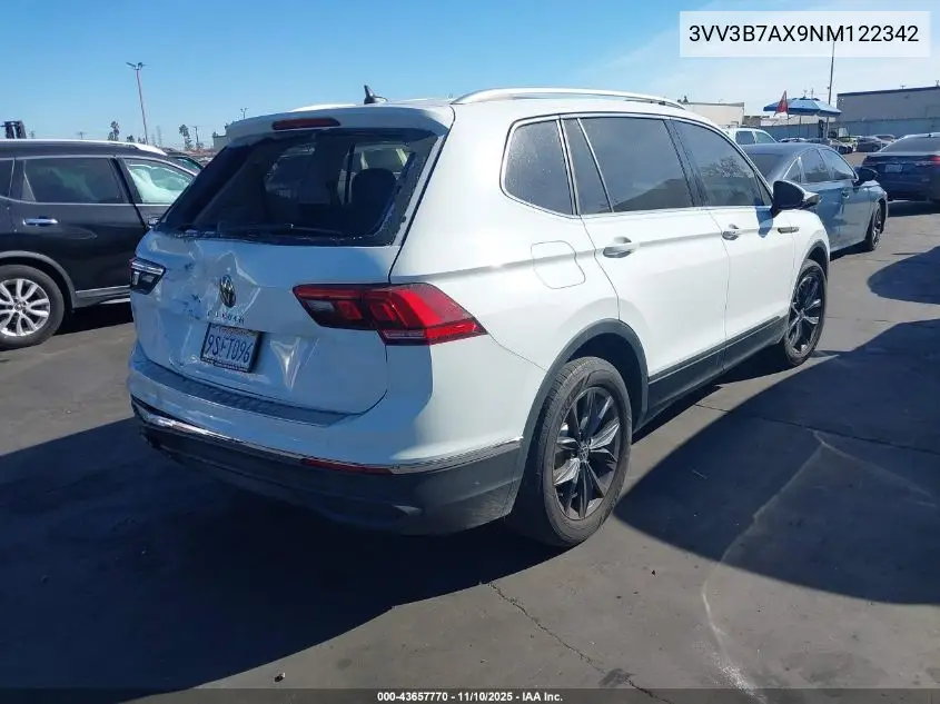 3VV3B7AX9NM122342 2022 Volkswagen Tiguan 2.0T Se
