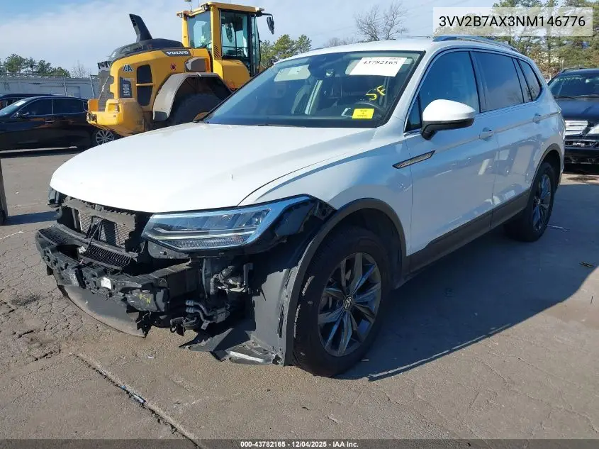 3VV2B7AX3NM146776 2022 Volkswagen Tiguan 2.0T Se