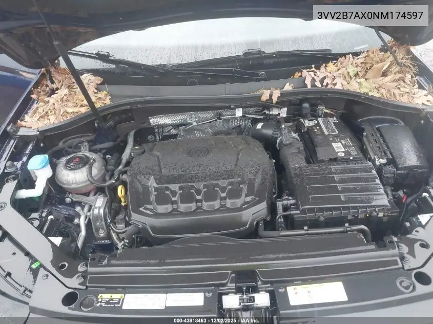 3VV2B7AX0NM174597 2022 Volkswagen Tiguan 2.0T Se