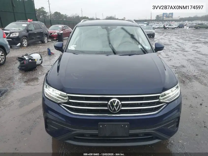 3VV2B7AX0NM174597 2022 Volkswagen Tiguan 2.0T Se