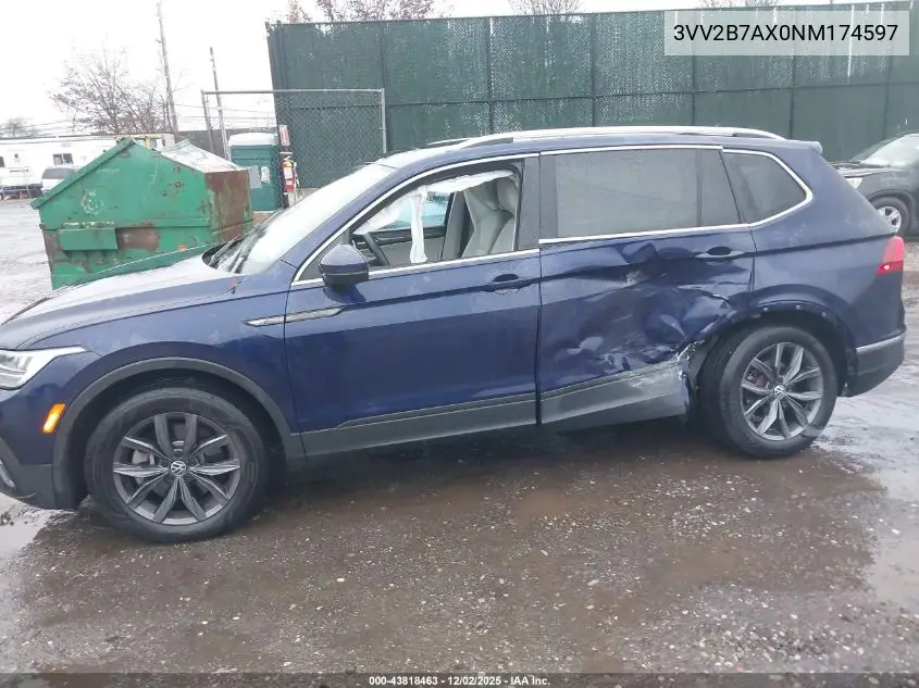 3VV2B7AX0NM174597 2022 Volkswagen Tiguan 2.0T Se