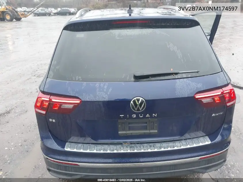 3VV2B7AX0NM174597 2022 Volkswagen Tiguan 2.0T Se
