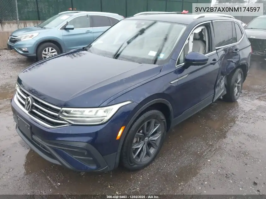 3VV2B7AX0NM174597 2022 Volkswagen Tiguan 2.0T Se