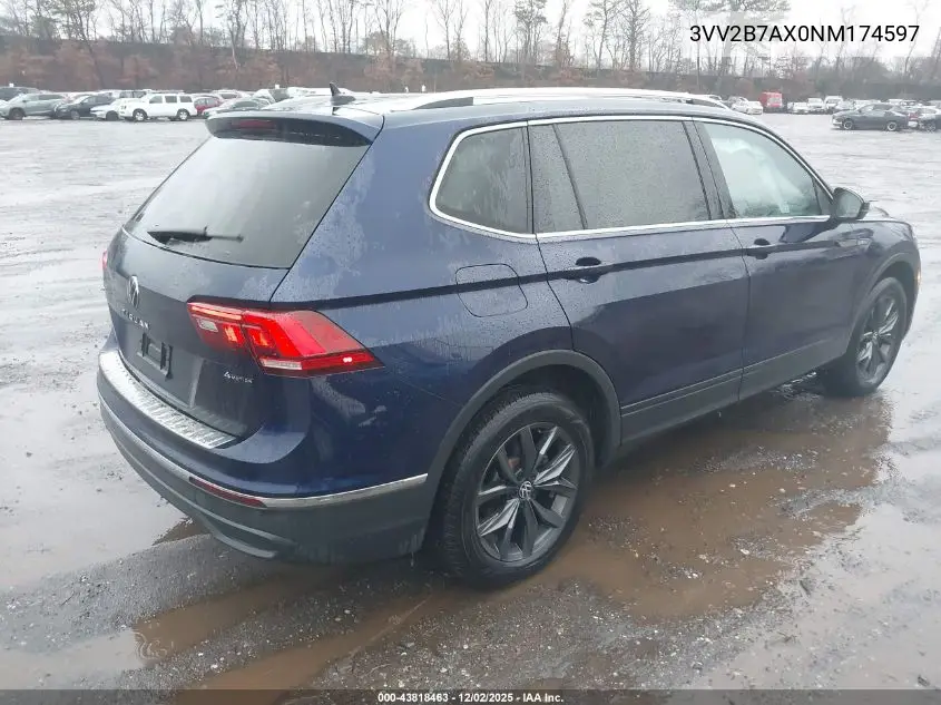 3VV2B7AX0NM174597 2022 Volkswagen Tiguan 2.0T Se