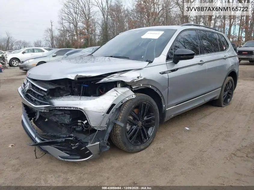 3VV8B7AX6NM165722 2022 Volkswagen Tiguan 2.0T Se R-Line Black