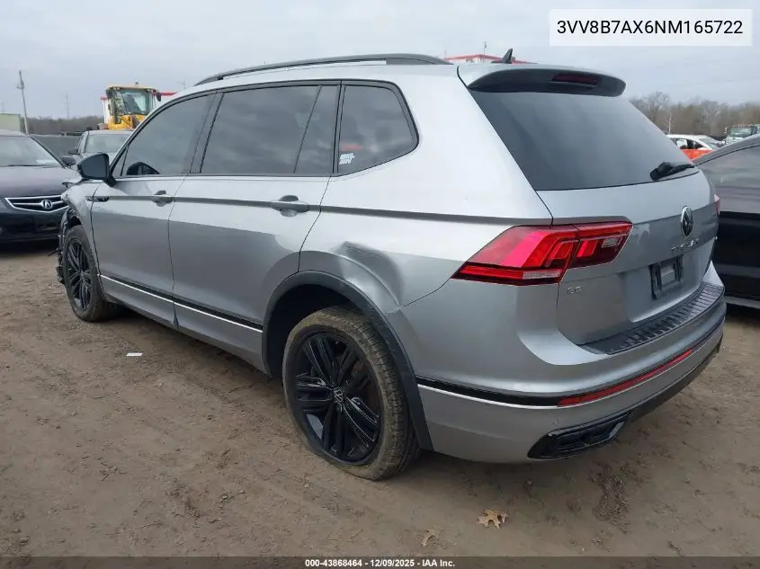3VV8B7AX6NM165722 2022 Volkswagen Tiguan 2.0T Se R-Line Black