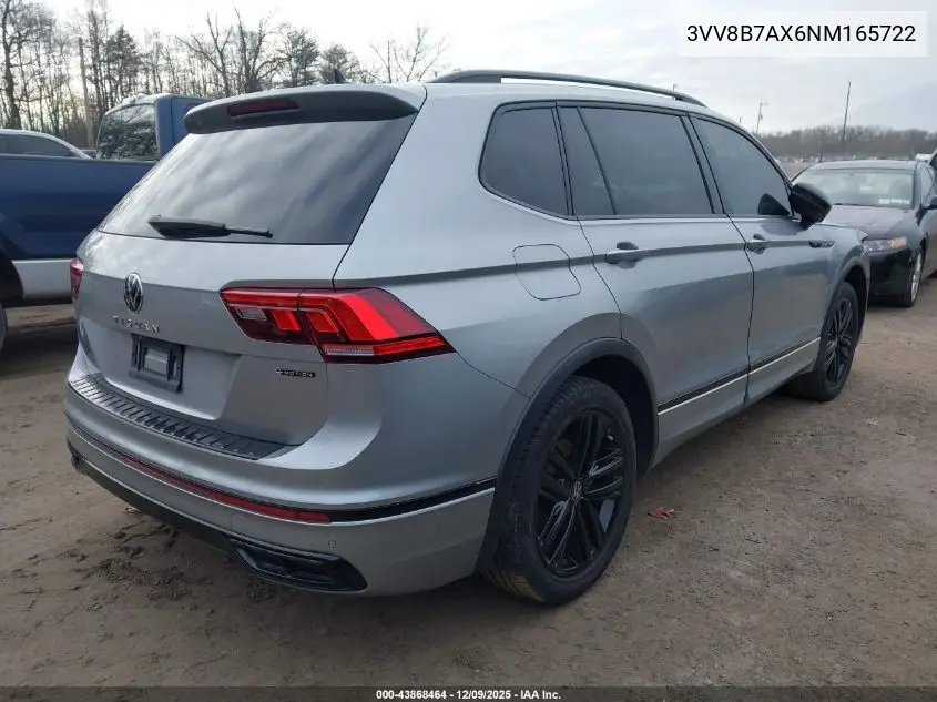 3VV8B7AX6NM165722 2022 Volkswagen Tiguan 2.0T Se R-Line Black