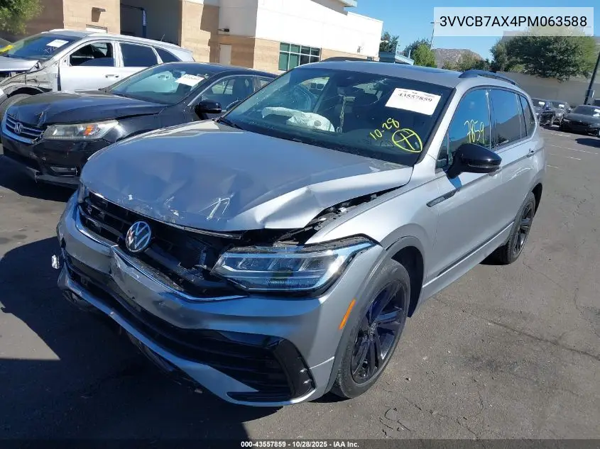3VVCB7AX4PM063588 2023 Volkswagen Tiguan 2.0T Se R-Line Black