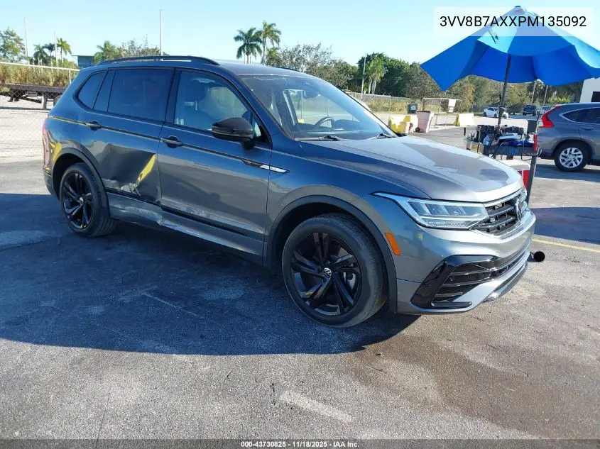3VV8B7AXXPM135092 2023 Volkswagen Tiguan 2.0T Se R-Line Black