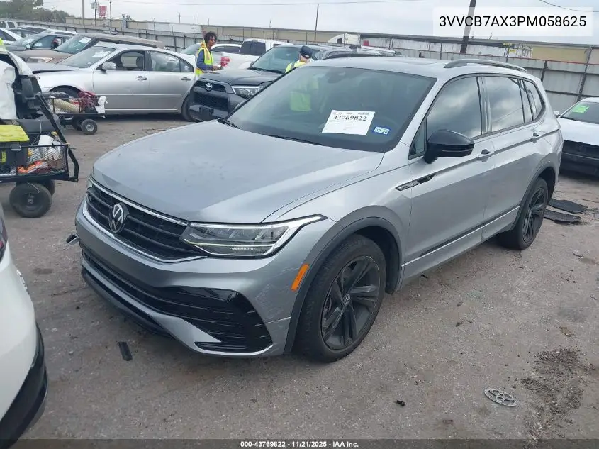 3VVCB7AX3PM058625 2023 Volkswagen Tiguan 2.0T Se R-Line Black