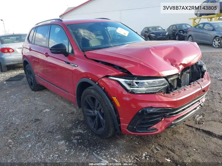 3VV8B7AX2RM143805 2024 Volkswagen Tiguan 2.0T Se R-Line Black
