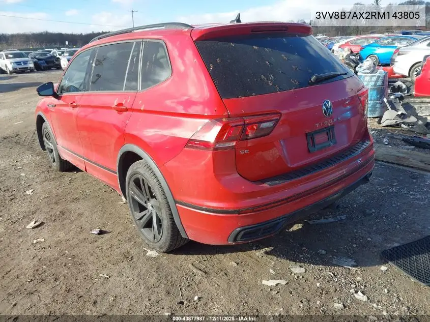 3VV8B7AX2RM143805 2024 Volkswagen Tiguan 2.0T Se R-Line Black