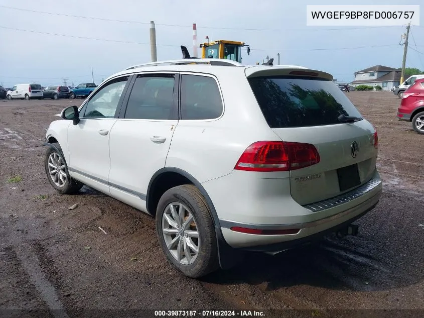 WVGEF9BP8FD006757 2015 Volkswagen Touareg V6 Sport