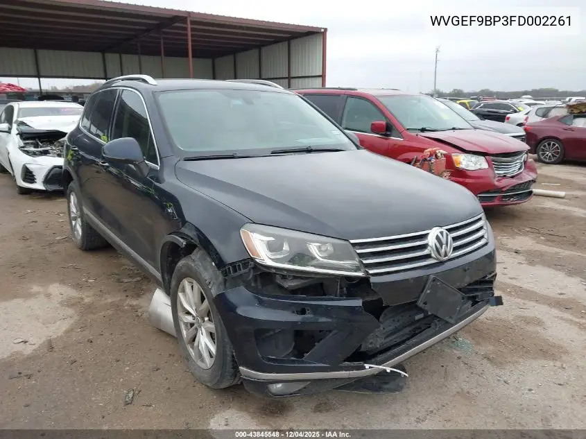 WVGEF9BP3FD002261 2015 Volkswagen Touareg V6 Sport