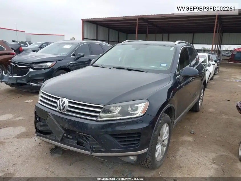 WVGEF9BP3FD002261 2015 Volkswagen Touareg V6 Sport