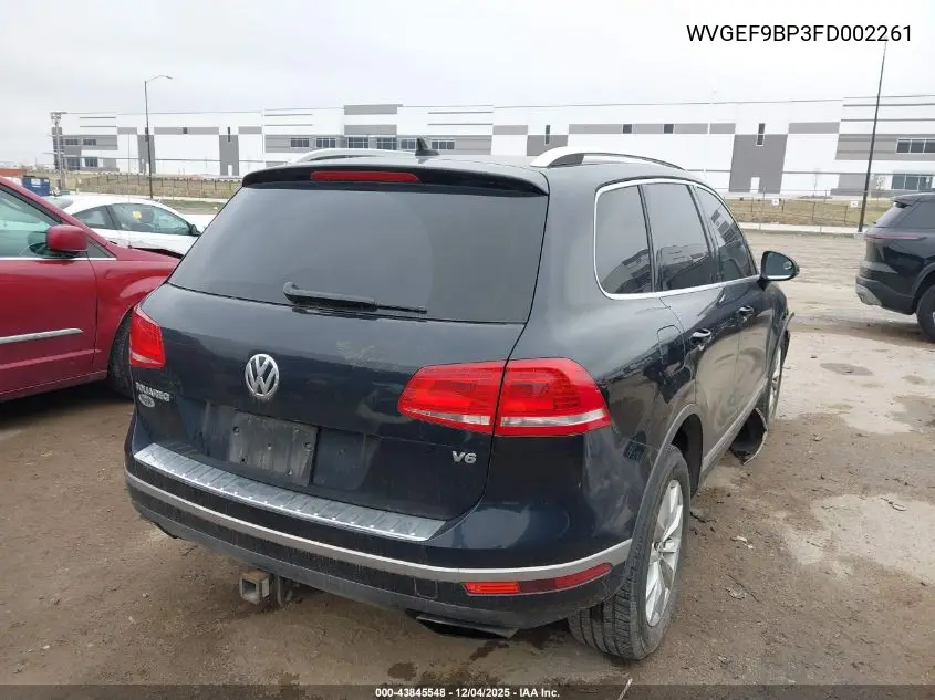 WVGEF9BP3FD002261 2015 Volkswagen Touareg V6 Sport