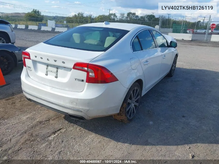 LYV402TK5HB126119 2017 Volvo S60 Inscription T5