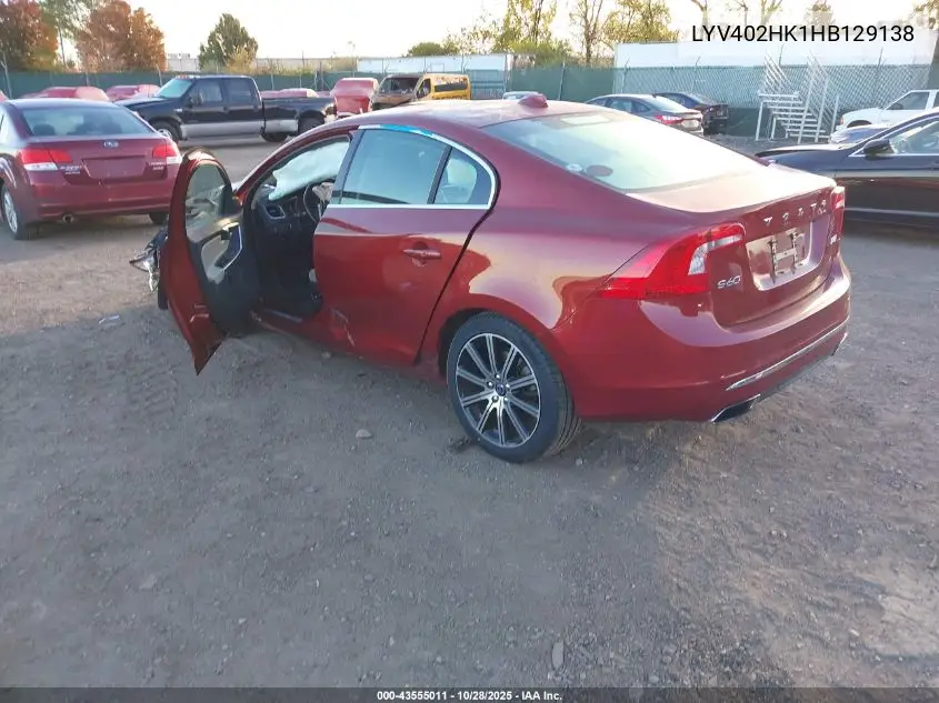 LYV402HK1HB129138 2017 Volvo S60 Inscription T5