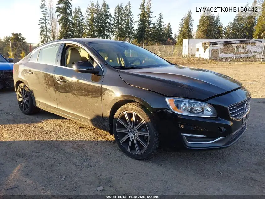 LYV402TK0HB150442 2017 Volvo S60 Inscription T5
