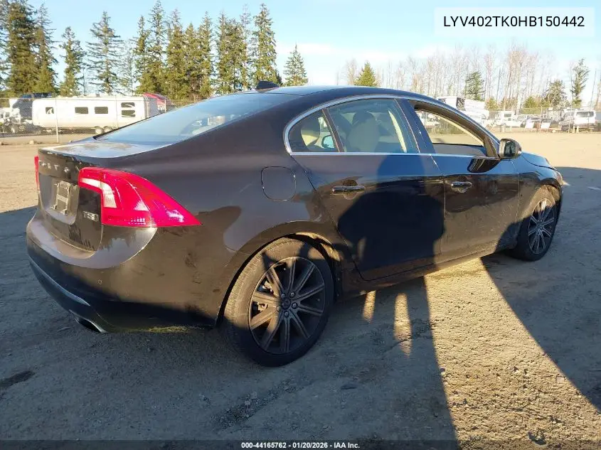 LYV402TK0HB150442 2017 Volvo S60 Inscription T5