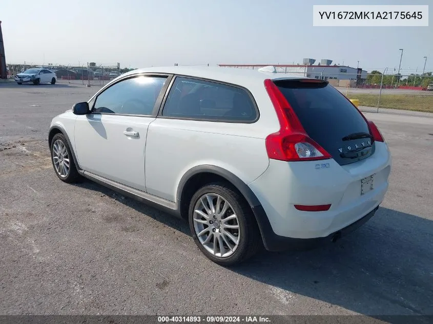 YV1672MK1A2175645 2010 Volvo C30 T5/T5 R-Design