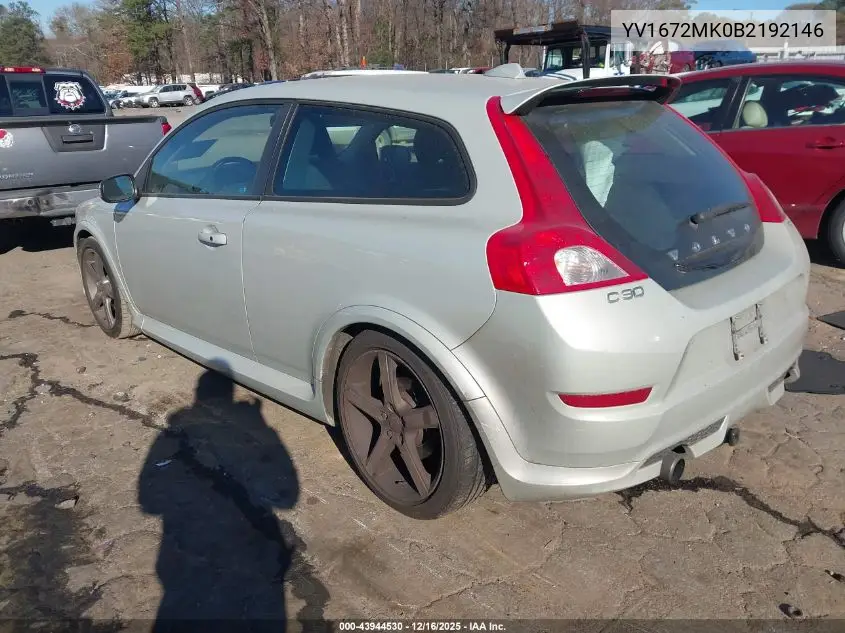YV1672MK0B2192146 2011 Volvo C30 T5/T5 R-Design