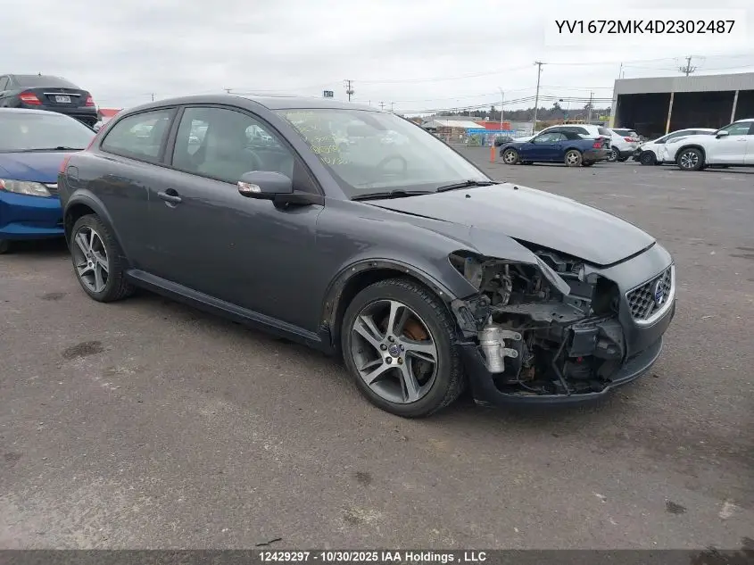 YV1672MK4D2302487 2013 Volvo C30 T5/T5 Platinum/T5 Premier/T5 Premier Plus/T5 R-Design/T5 R-Design Platinum/T5 R-Design Premier