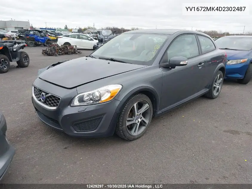 YV1672MK4D2302487 2013 Volvo C30 T5/T5 Platinum/T5 Premier/T5 Premier Plus/T5 R-Design/T5 R-Design Platinum/T5 R-Design Premier