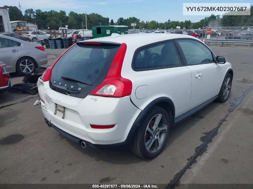 2013 Volvo C30 T5 VIN: YV1672MK4D2307687 Lot: 40297577