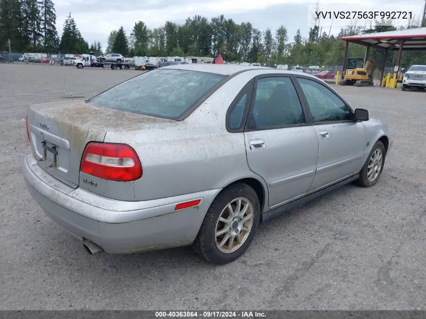 YV1VS27563F992721 2003 Volvo S40 A