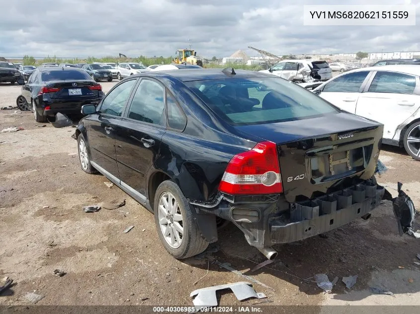 YV1MS682062151559 2006 Volvo S40 T5