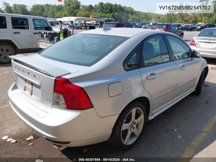 YV1672MS8B2541702 2011 Volvo S40 T5/T5 R-Design